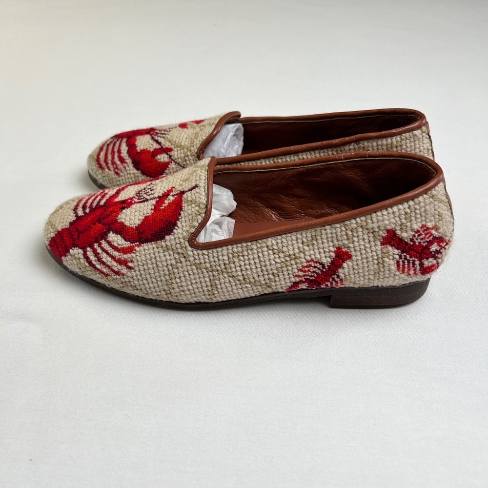 *FIRM PRICE* By Paige Lobster Needlepoint Loafers - Picture 6 of 12